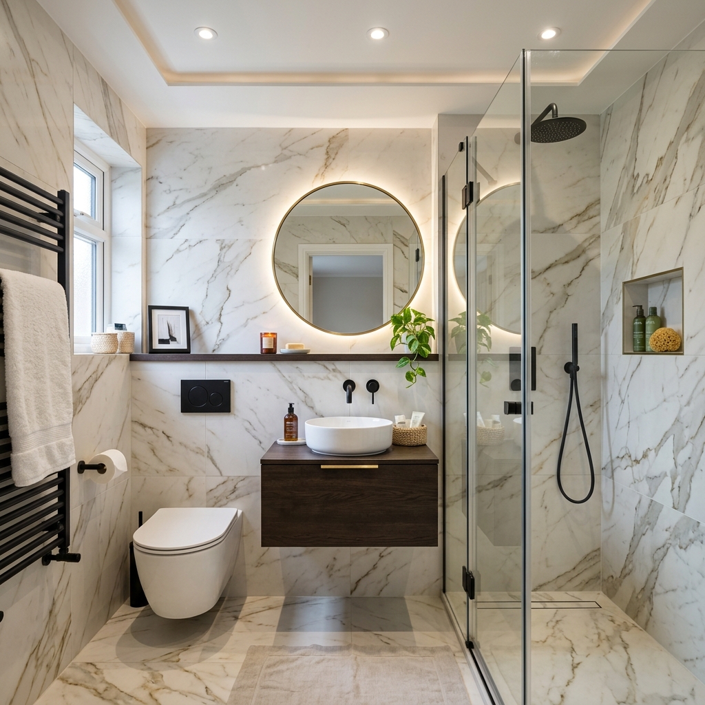 4 m² Luxury Mermer Banyo