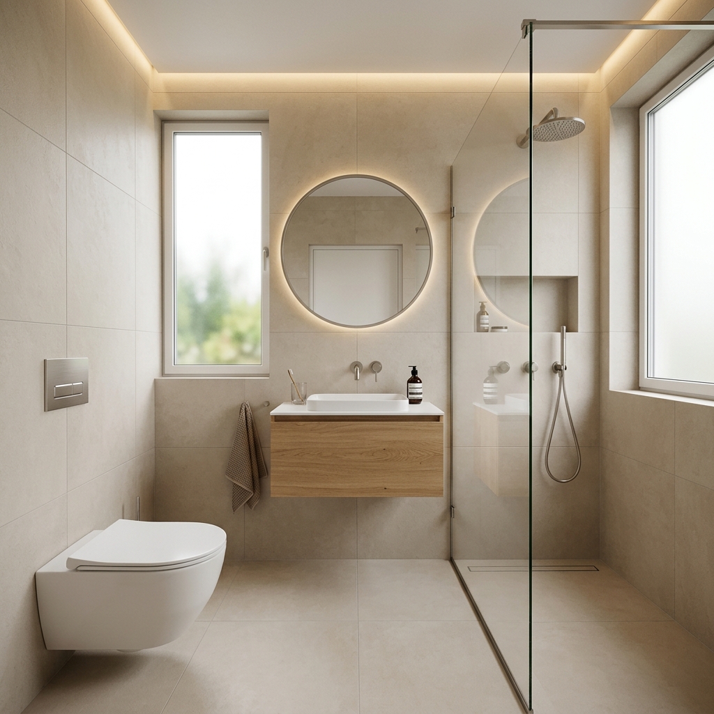 Minimalist Kompakt Banyo